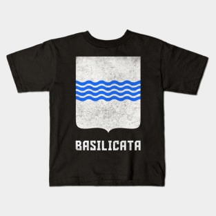 Basilicata Italy / Coat of Arms / Vintage Faded Style Kids T-Shirt